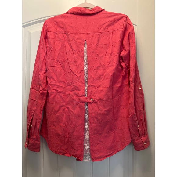 Isabella Sinclair Anthropologie Women’s Quarter Button Roll Tab‎ Sleeves Top M - Picture 4 of 4